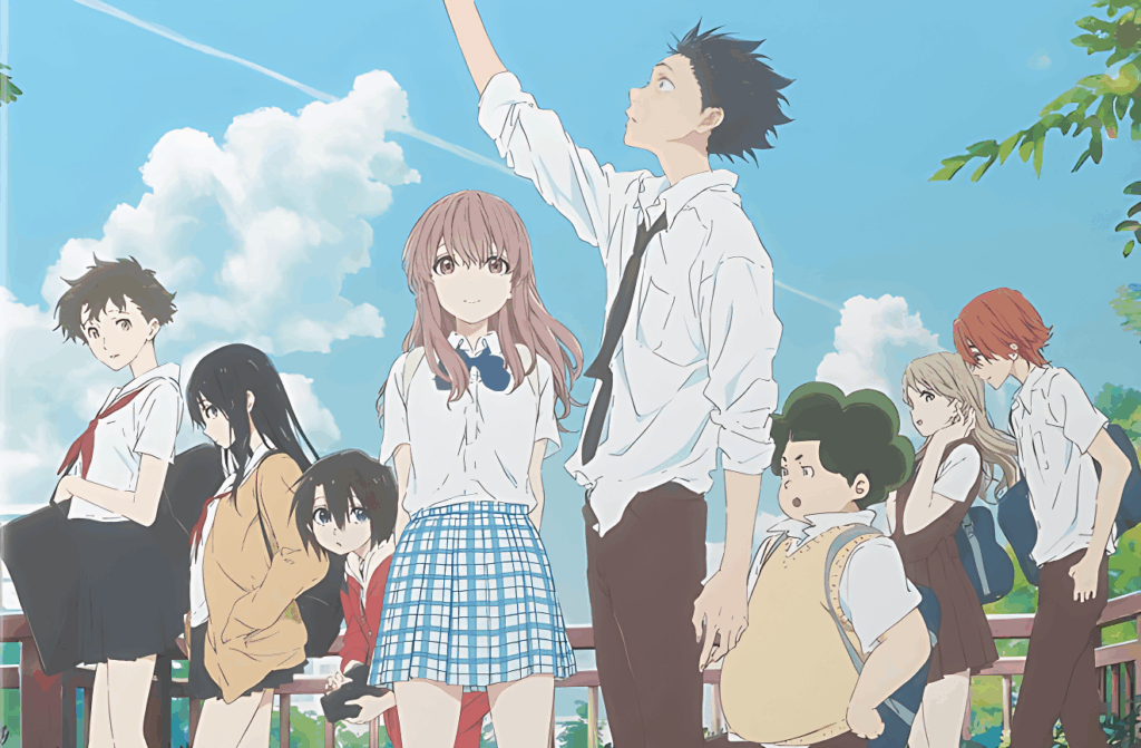 Pòster amb tots els personatges d'Una Veu Silenciosa